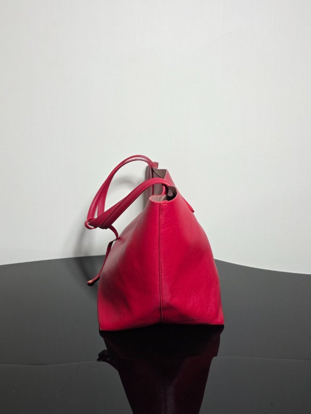 Mansur Gavriel Red Everyday Soft Tote Bag 21.5"x11.8"x9"100% Italian CalfLeather - Picture 6 of 10